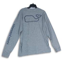 Vineyard Vines Mens Gray Space Dye Crew Neck Long Sleeve Pullover T-Shirt Size L alternative image