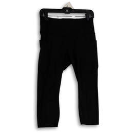 Womens Black Elastic Waist Activewear Pull-On Capri Leggings Size Medium alternative image