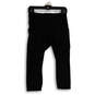 Womens Black Elastic Waist Activewear Pull-On Capri Leggings Size Medium image number 2