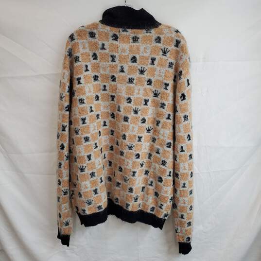 Percival Full Snap Button Long Sleeve Gambit Knit Cardigan Sweater Size 2XL image number 2