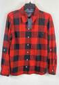 Tommy Hilfiger Women Red Plaid Button Down Shirt M image number 1