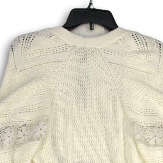 NWT Express Womens White Long Sleeve Open Front Cardigan Sweater Size XS image number 4