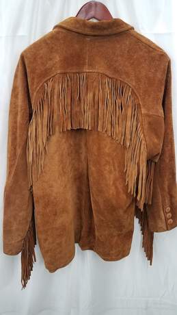 Vintage Comint Brown Suede Fringe Jacket Blazer S alternative image