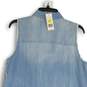 NWT Hippy Laundry Womens Light Blue Denim Sleeveless Shirt Dress Size Medium image number 4