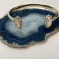 Designer Kendra Scott Elton Gold-Tone Iridescent Classic Open Cuff Bracelet image number 1
