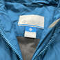 Womens Blue Faux Fur Long Sleeve Hooded Full-Zip Puffer Jacket Size Medium image number 1