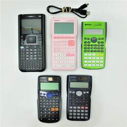 Set of Assorted Scientific and Graphing Calculators (5); Cascio, Texas Instruments, Datexx, Etc.