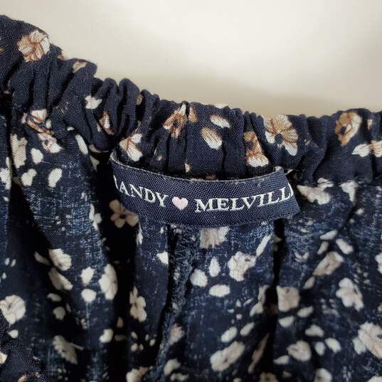 Brandy Melville Women Blue Floral Blouse XS image number 3