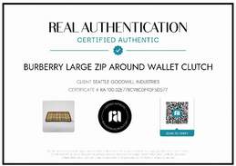 AUTHENTICATED BURBERRY CHECK PATTERN LARGE ZIP AROUND CLUTCH WALLET 9.5x5 alternative image