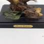 Fineart Collection Pigeon Porcelain Figurine on Wooden Base image number 2