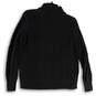 Mens Gray Knitted Long Sleeve Turtleneck Side Slit Pullover Sweater Size S image number 2