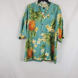Tommy Bahama Men Pineapple Print Hawaiian Shirt XL