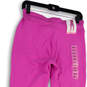 NWT Womens Pink Elastic Waist Pocket Drawstring Jogger Pants Size Small image number 4