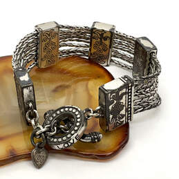 Designer Brighton Silver-Tone French Quarter Toggel Clasp Chain Bracelet alternative image