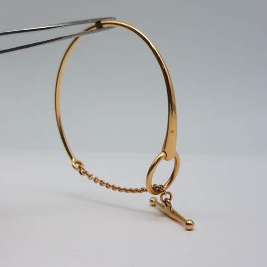 Hermes 14k Gold Filet D'Or Toggle Bracelet 11.9g image number 7