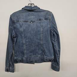 Blue Jean Collared Button Up Jacket alternative image