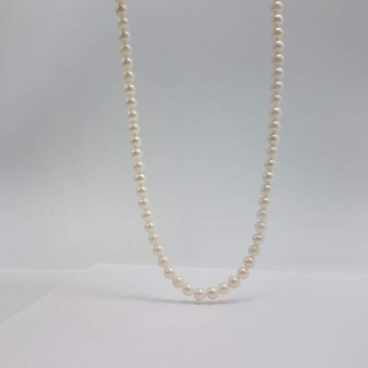 10k Gold Fw Pearl & Aqua Gemstone Necklace Bundle 2pcs 28.5g image number 7
