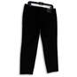 NWT Womens Black Mid Rise Flat Front Stretch Sloan Cropped Pants Size 10 image number 2