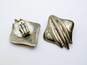 Vintage Taxco Mexican Artisan 925 Sterling Silver Clip-On Earrings 37.2g image number 3