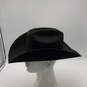 Mens Black Wide Brim Hat Band Creases Western Cowboy Hat Size 7 image number 2