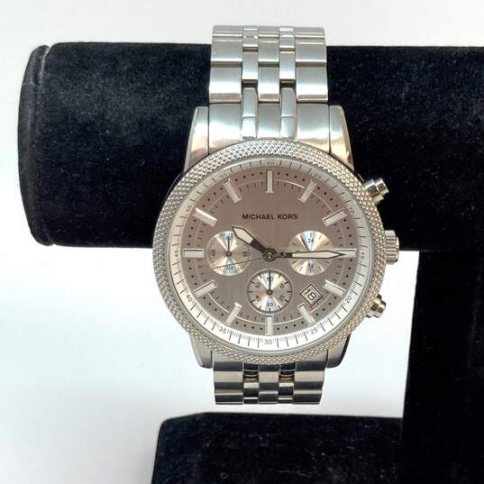 Designer Michael Kors MK-8072 Stainless Steel Analog Dial Quartz Wristwatch image number 1