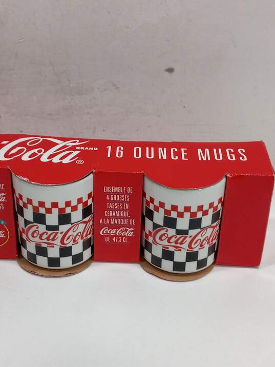1996 Set of Ceramic Coca-Cola 16 oz Mugs image number 3