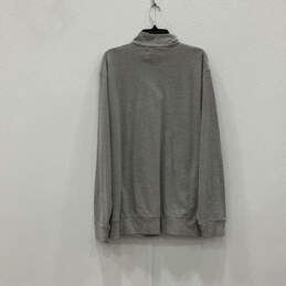 NWT Mens Gray Long Sleeve Mock Neck 1/4 Zip Pullover Sweatshirt Size XL alternative image