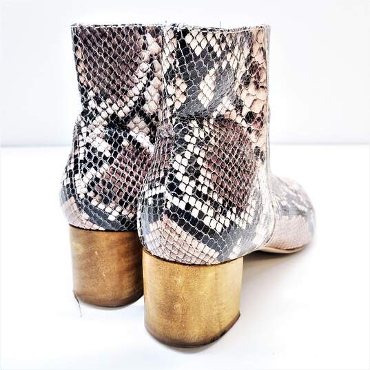 Made Leather Snakeskin Print Ankle Boots Snake 8.5 image number 4