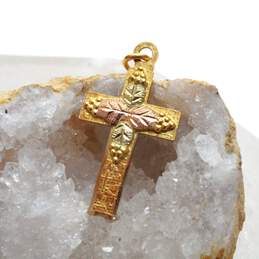 Landstrom's 10K Black Hills Gold Petite Cross Pendant