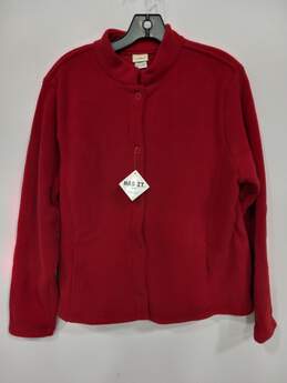 L.L. Bean Women's Red Fleece Sweater Size XL