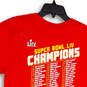 NWT Unisex Red Team Roster Kansas City Chiefs Super Bowl LIV T-Shirt Size M image number 4