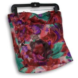 Ann Taylor LOFT Womens Multicolor Strapless Back Zip Cropped Blouse Top Size 8P alternative image