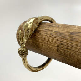 Designer Lucky Brand Stylish Gold Plated Elephant Head Bangle Bracelet