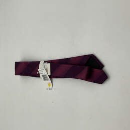 NWT Mens Purple Slim Mirage Striped Adjustable Self-Tied Pointed Necktie alternative image