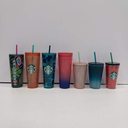 Bundle of 7 Starbucks Travel Cups image number 1