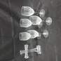 Set of Five Communion Glasses & Oleg Cassini Iridescent Display Cross image number 1