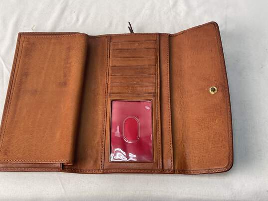 Certified Authentic Dooney Bourke Tan Leather Wallet Credit Card Holder (Possible Vintage) image number 4