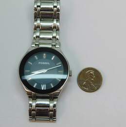 Fossil Arkitekt FS-4213 Silver Tone Black Dial Men's Watch 110.5g alternative image