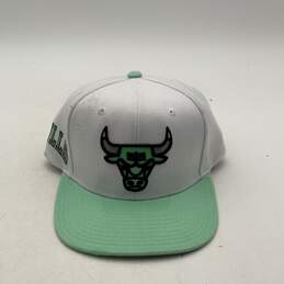 Mitchell & Ness Mens Teal White Chicago Bulls Snapback Baseball Hat One Size
