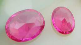 Loose Oval Cut Lab Created Ruby Gemstones 3.7g