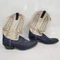 White & Blue Cowboy Boots Size 9.5D image number 1