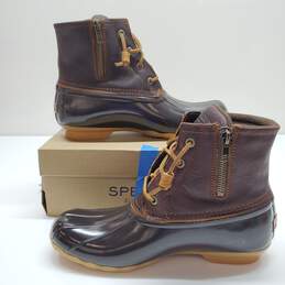 Sperry Saltwater Tan Waterproof Rain Boots Women's Size 8N With BOX