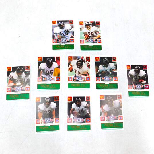 VTG 1986 McDonald's Chicago Bears Unscratched Green Tab Super Bowl Cards Walter Payton The Fridge image number 1