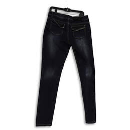 Womens Black Denim Dark Wash Pockets Stretch Skinny Leg Jeans Size 11/12 alternative image