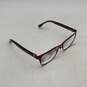 Fendi Womens Red Brown B-Shape Square Reading Glasses With Via Spiga Case image number 2