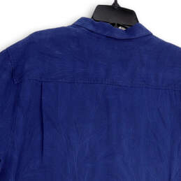 NWT Mens Blue Collared Short Sleeve Pockets Button-Up Shirt Size XL