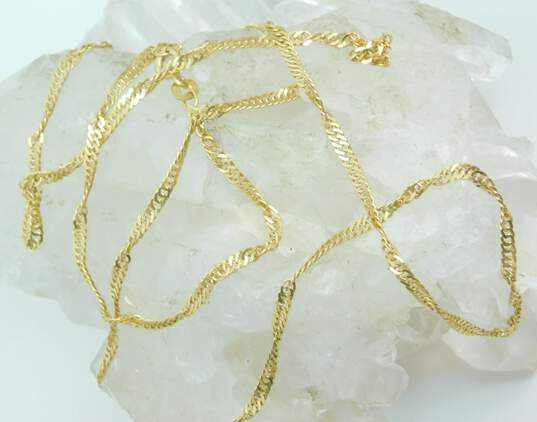 14K Yellow Gold Twisted Chain Necklace 5.3g image number 5