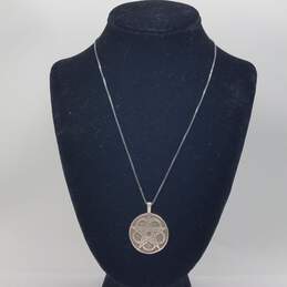 Sterling Silver Pentagram Amulet Pendant on 20" Necklace 16.1g