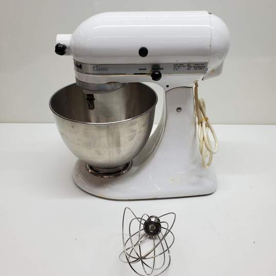 KitchenAid Classic Countertop Mixer Model No. K45SS in White Untested P/R image number 1