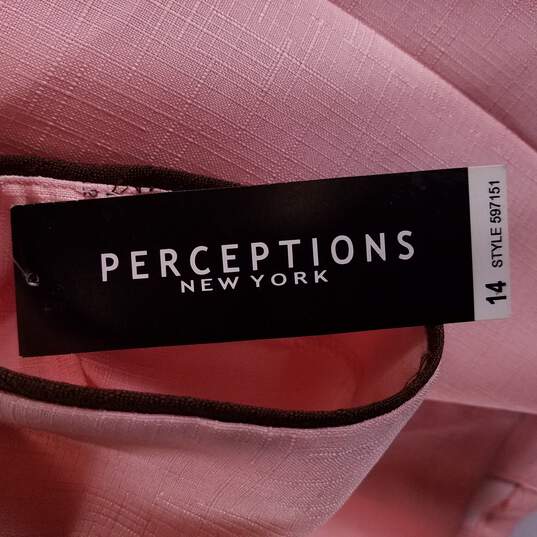 Perceptions Women Pink Blazer 14 NWT image number 4